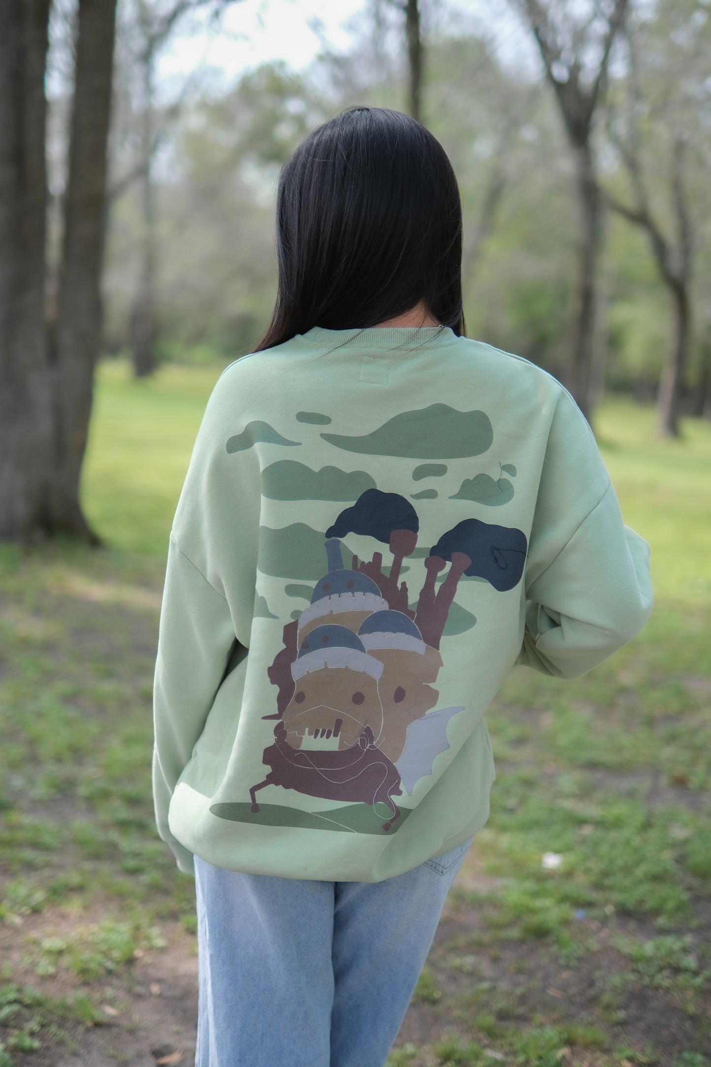 Moving Castle Sweatshirt - Light Green