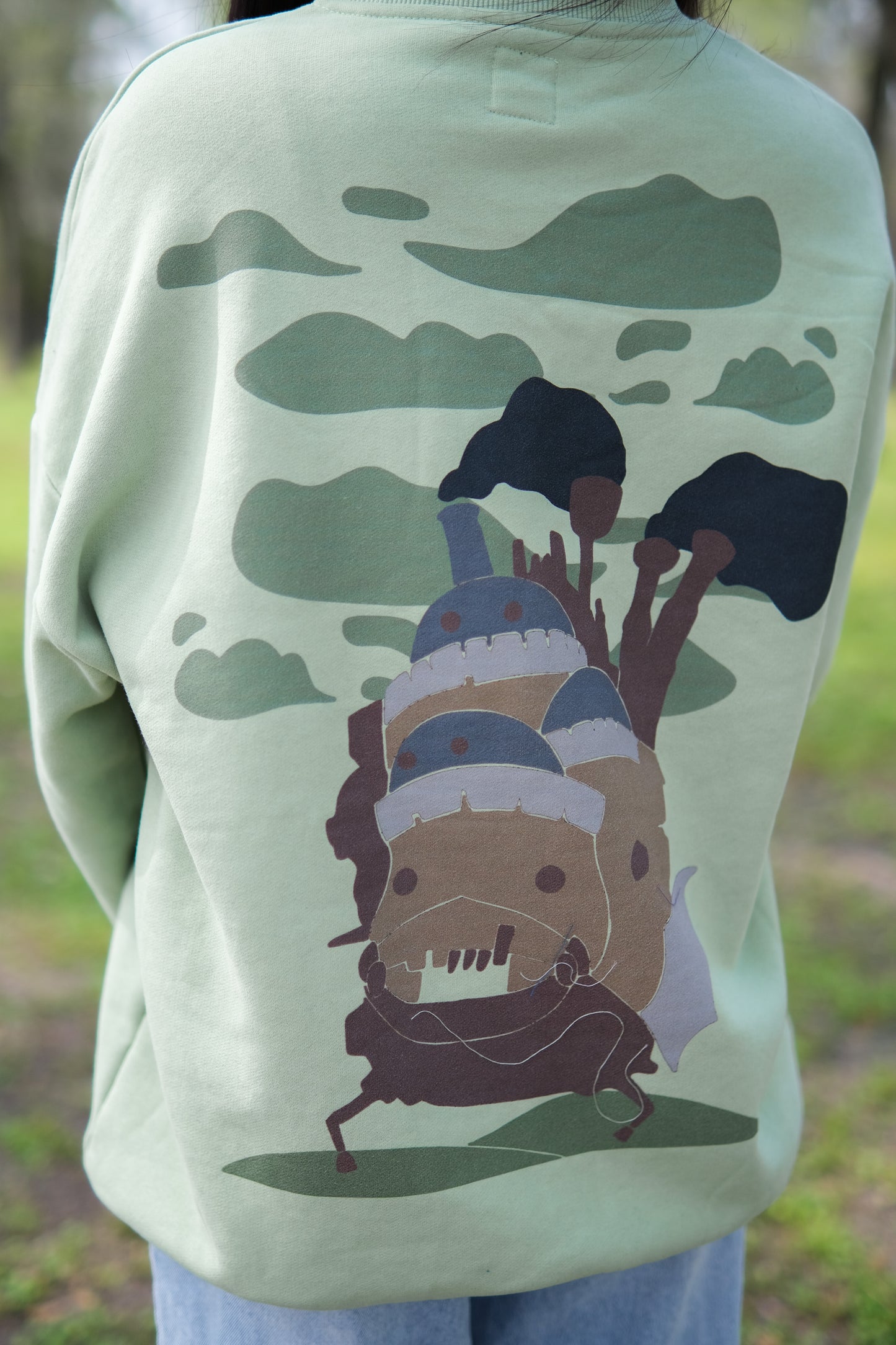 Moving Castle Sweatshirt - Light Green