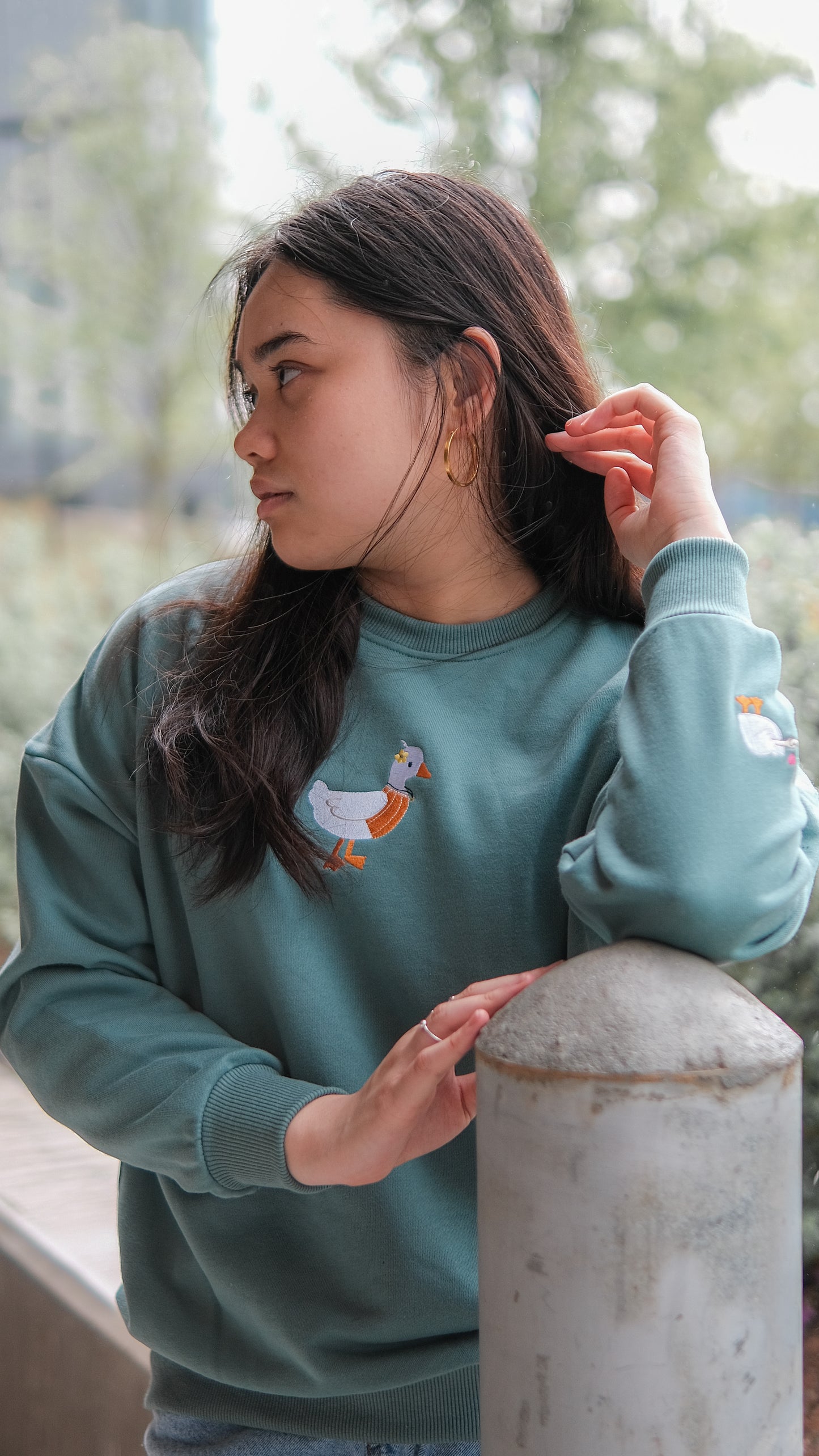 Vivi Duck Sweatshirt - Teal